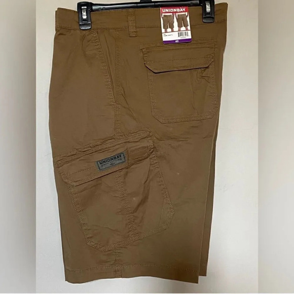 NEW Unionbay Men's Flex Waist Cargo Shorts Tan 38 - Picture 3 of 12